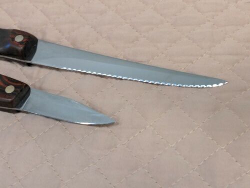 CUTCO 1020 & 1021 Paring & Trimmer Knives Brown Red/Orange Swirl Lamb Handles - Fresh Stock Dated December 2025