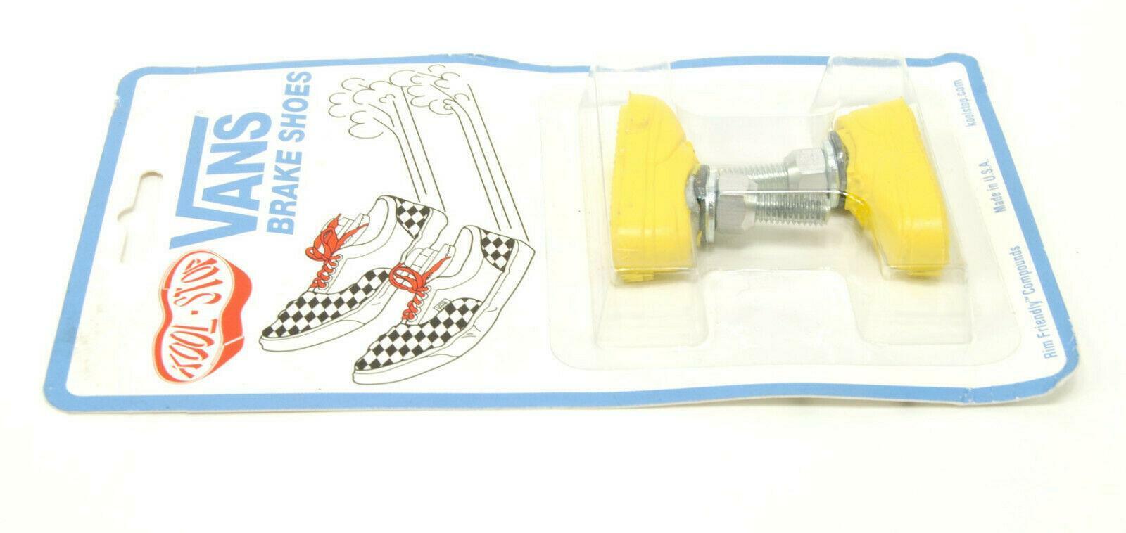 Kool Stop Bicycle Bike Vans BMX THREADED brake pads YELLOW (PAIR) MADE IN USA - Fresh Stock Dated February 2026