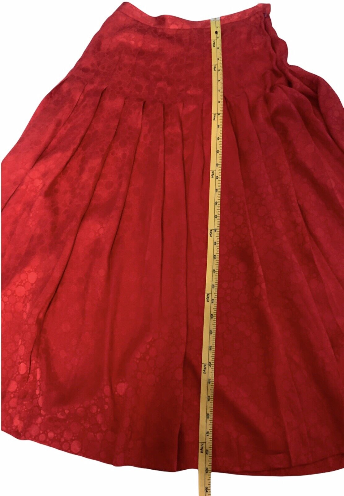 Vintage TICA Skirt Women's 8 Pleated Long Red SILK Flirty Full  Hong Kong - Fresh Stock Dated March 2026