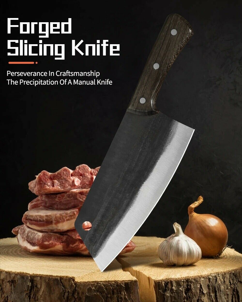 Gyuto Knife Butcher Cleaver Knife Forged Serbian Camping Kitchen Chef Knife - Fresh Stock Dated December 2025