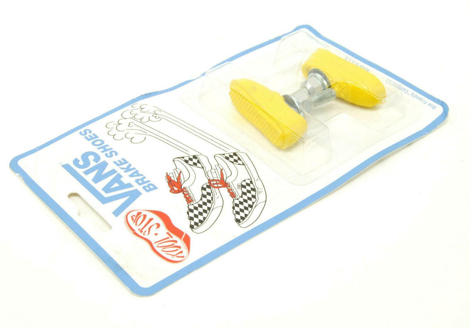 Kool Stop Bicycle Bike Vans BMX THREADED brake pads YELLOW (PAIR) MADE IN USA - Fresh Stock Dated February 2026