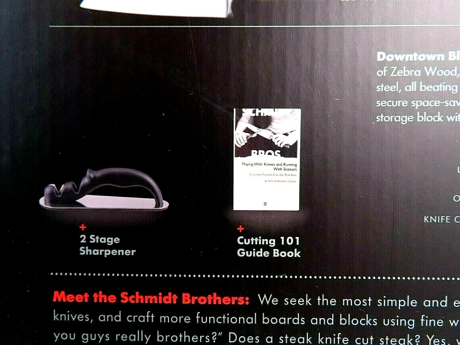 Schmidt Brothers High-Carbon Stainless Steel Cutlery Zebra Wood, 15-Piece Set - Fresh Stock Dated December 2025