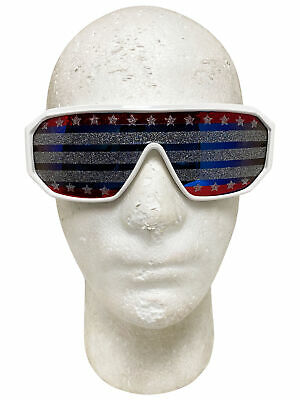 Macho Man American Flag Sunglasses Randy Savage Costume Wrestler Stars Stripes - Fresh Stock Dated February 2026