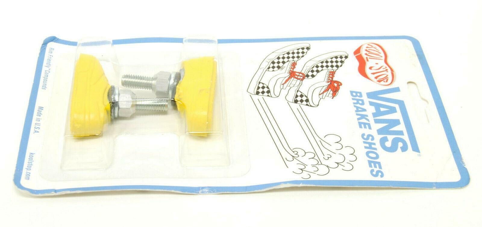 Kool Stop Bicycle Bike Vans BMX THREADED brake pads YELLOW (PAIR) MADE IN USA - Fresh Stock Dated February 2026