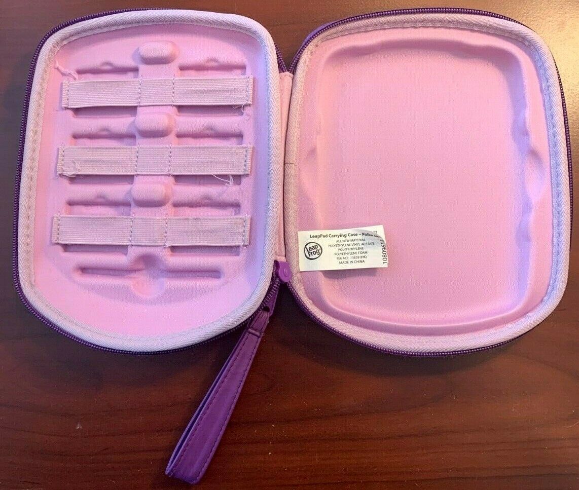LeapFrog  LeapPad 1, 2, or 3 Explorer Carrying Case - Purple Poka Dot Excellent - Fresh Stock Dated December 2025