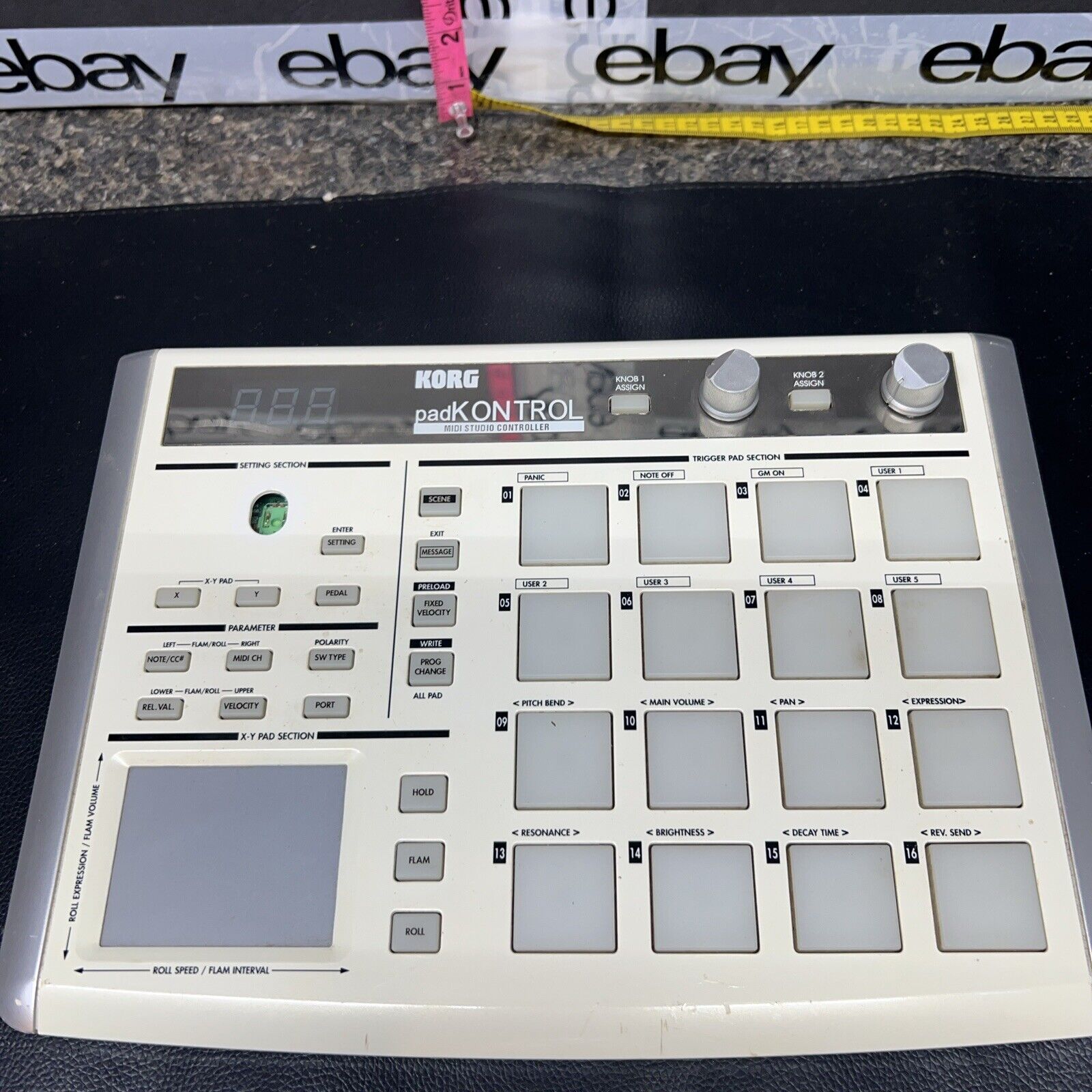 Korg PadKontrol MIDI Studio Controller KPC-1 Missing Power Cord Untested. - Fresh Stock Dated December 2025