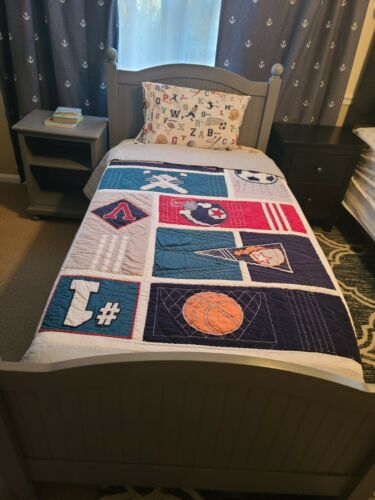 Pottery Barn Kids Liam twin quilt and shame - Fresh Stock Dated December 2025