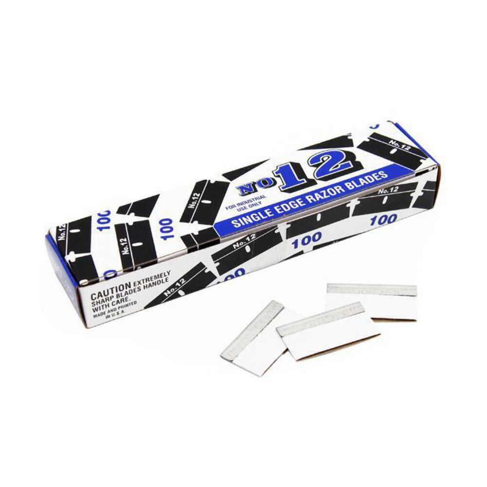 (100) No. 12 Single Edge U.S. Razor Blades - FREE SHIPPING! - Fresh Stock Dated February 2026