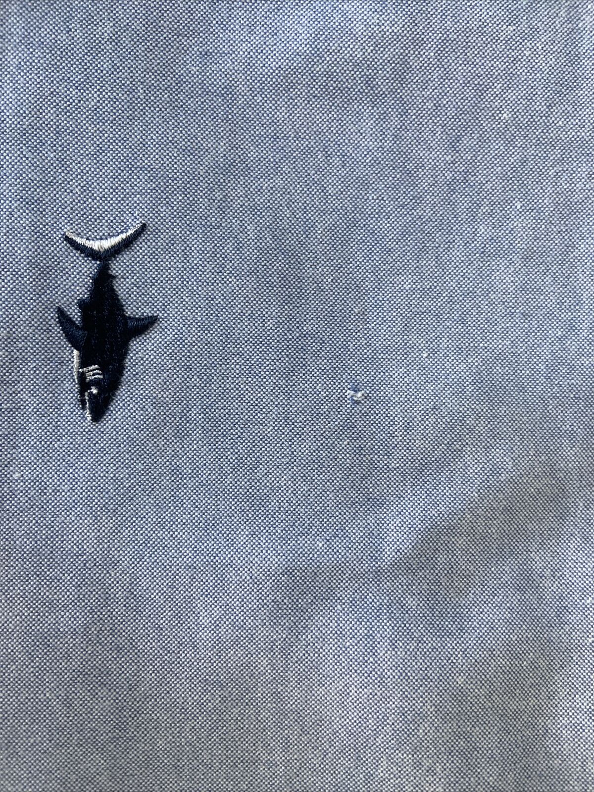 2 Pottery Barn Kids Oxford Chambray Blue Embroidered Shark Shams EUC - Fresh Stock Dated February 2026