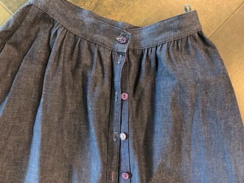 Jessica's Gunnies Vintage Denim Flare Skirt Prarie Size 7 Button Up - Fresh Stock Dated February 2026