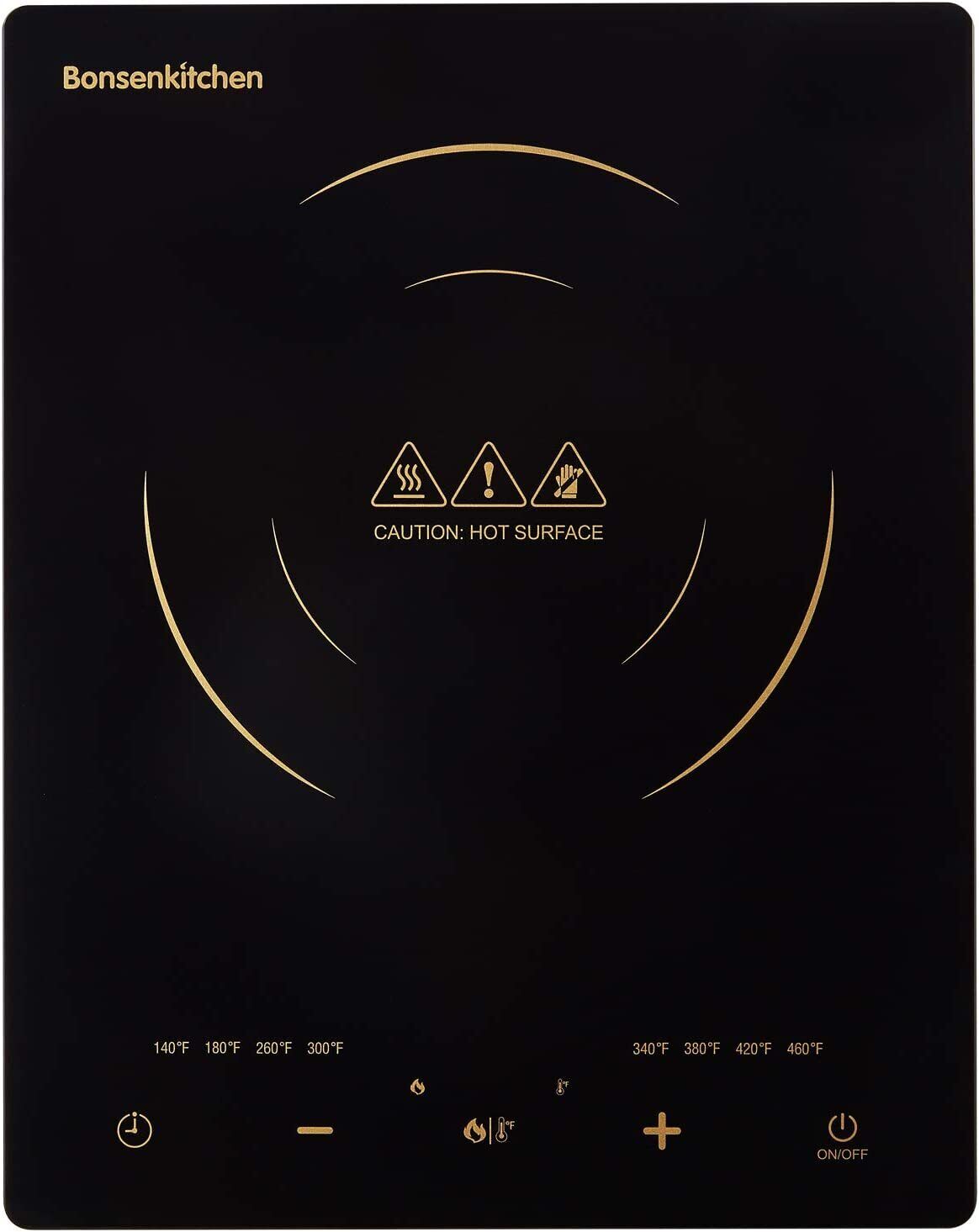 1800W Portable Induction Hob Cooktop Electric Countertop Burner LCD Touch Sensor - Fresh Stock Dated February 2026