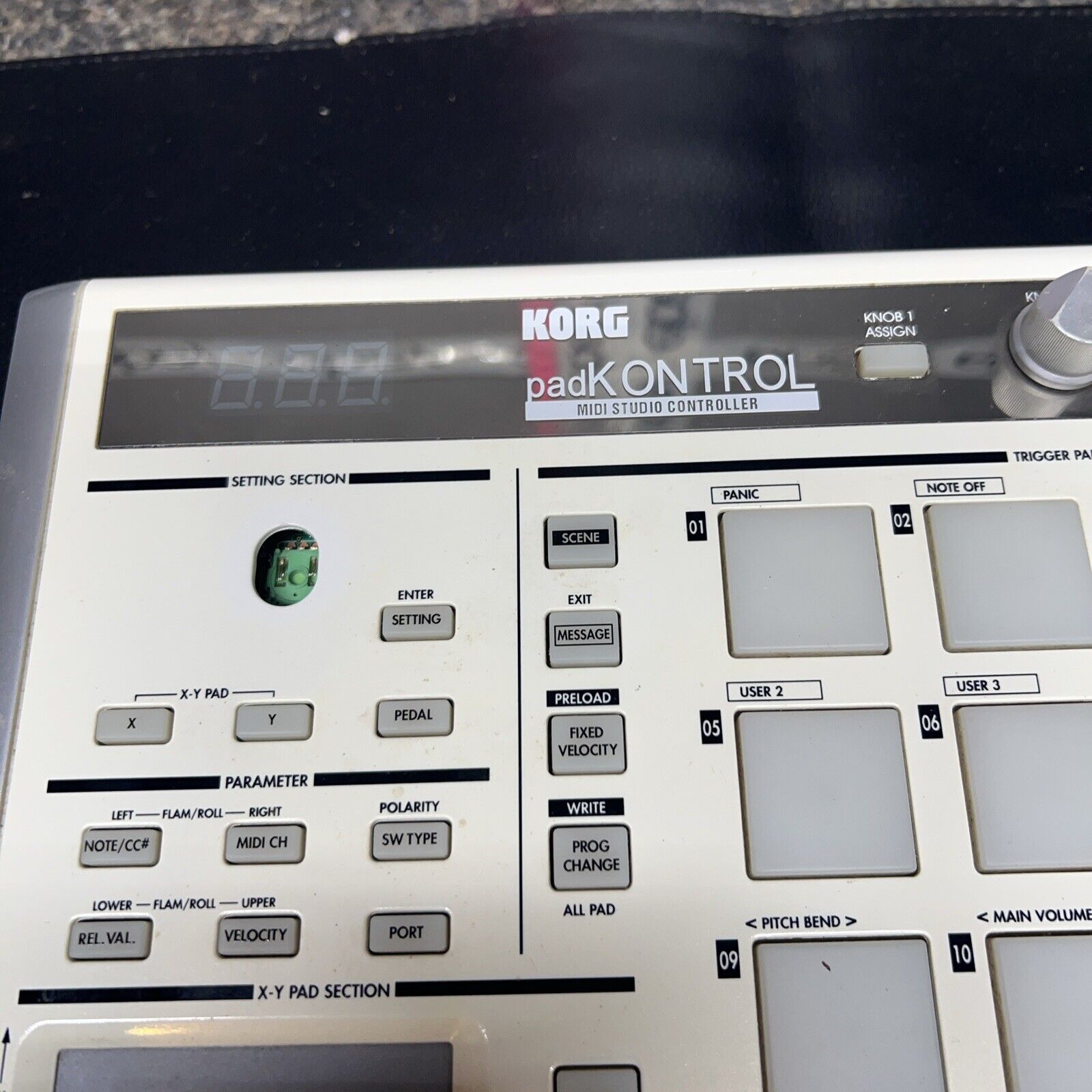 Korg PadKontrol MIDI Studio Controller KPC-1 Missing Power Cord Untested. - Fresh Stock Dated December 2025