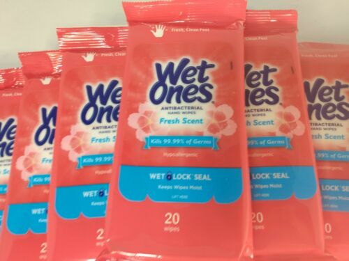 10 Pack Wet Ones Hand Wipes, Fresh Scent, 20 Count - Fresh Stock Dated February 2026