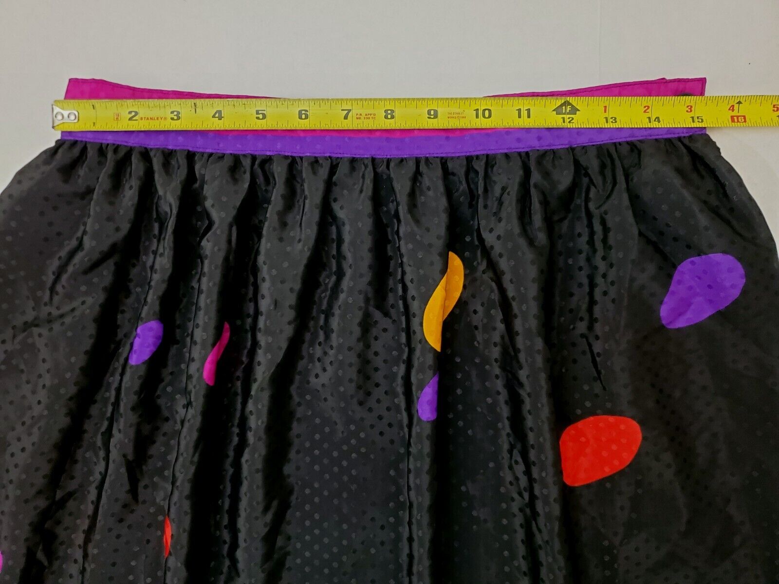Vintage Womens Stripped Colorful Polka-dot Skirt 1990s Jessica LTD Size 16 L USA - Fresh Stock Dated March 2026