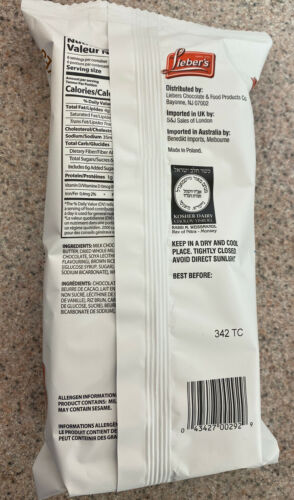 Liebers Brittle Topped Milk Chocolate Rice Cakes 6 Cakes - Fresh Stock Dated December 2025