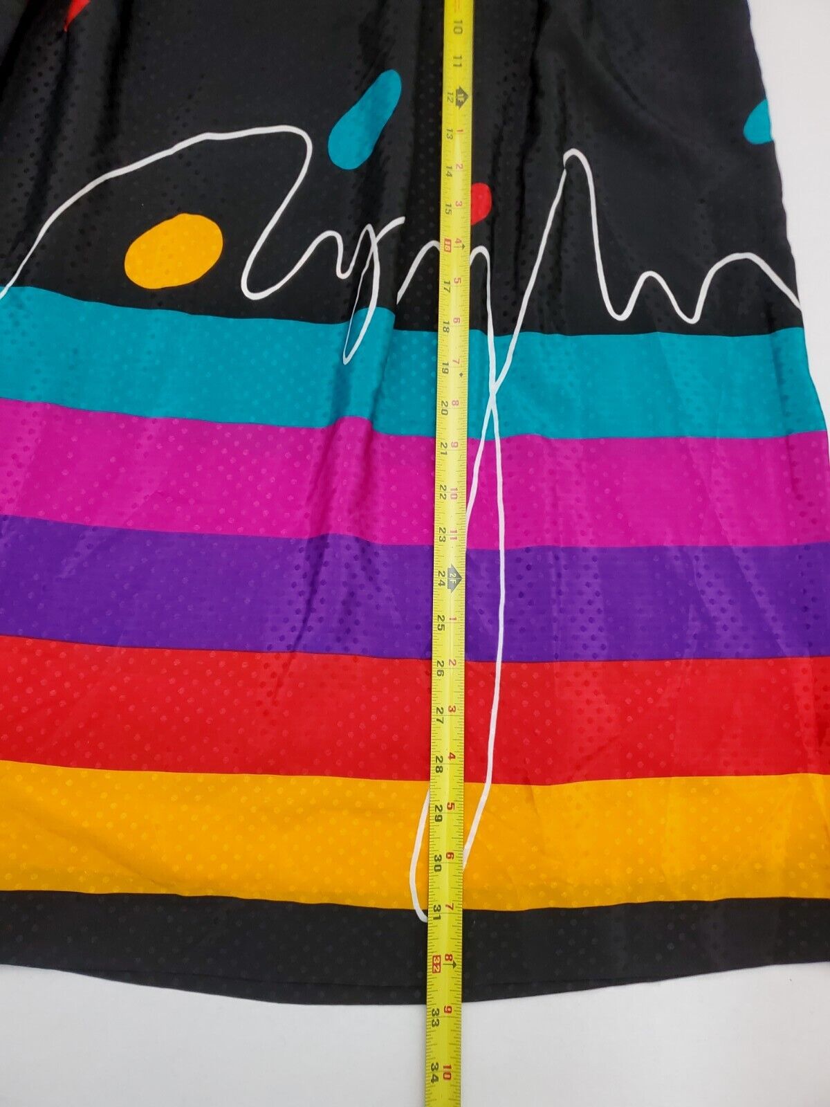 Vintage Womens Stripped Colorful Polka-dot Skirt 1990s Jessica LTD Size 16 L USA - Fresh Stock Dated March 2026