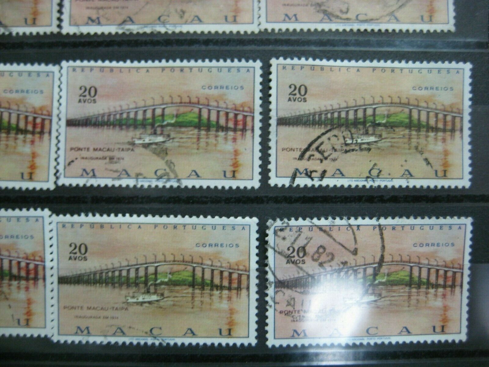 Macau 1974 Inauguration of Macau - Taipa Bridge Stamps Used 20 Avos - Fresh Stock Dated February 2026
