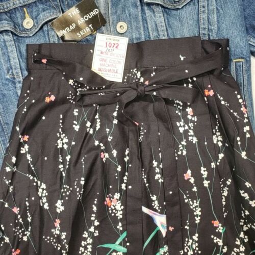 Vintage 70's Wrap Around Skirt size 9/10 Stonybrook Deadstock New Tags Floral - Fresh Stock Dated February 2026