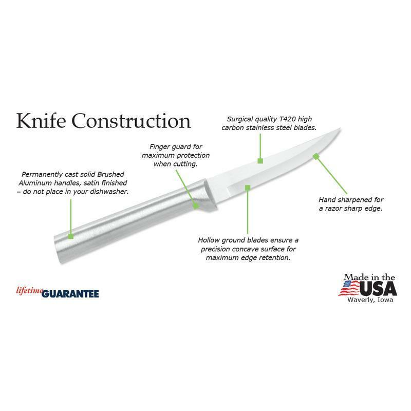 Rada Paring Knife 3pc gift box set sharp S01 USA made kitchen cutlery, silver - Fresh Stock Dated January 2026