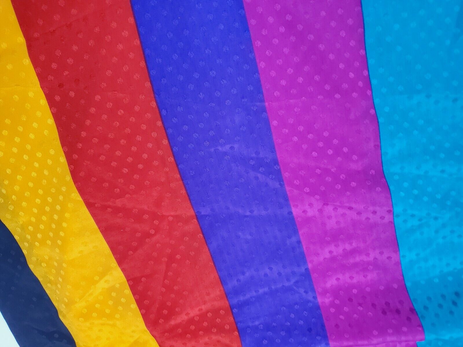 Vintage Womens Stripped Colorful Polka-dot Skirt 1990s Jessica LTD Size 16 L USA - Fresh Stock Dated March 2026