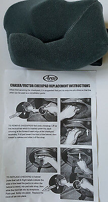Arai Full Face Cheekpad Set For Chaser & Vector Sizes 30mm, 35mm - Fresh Stock Dated December 2025