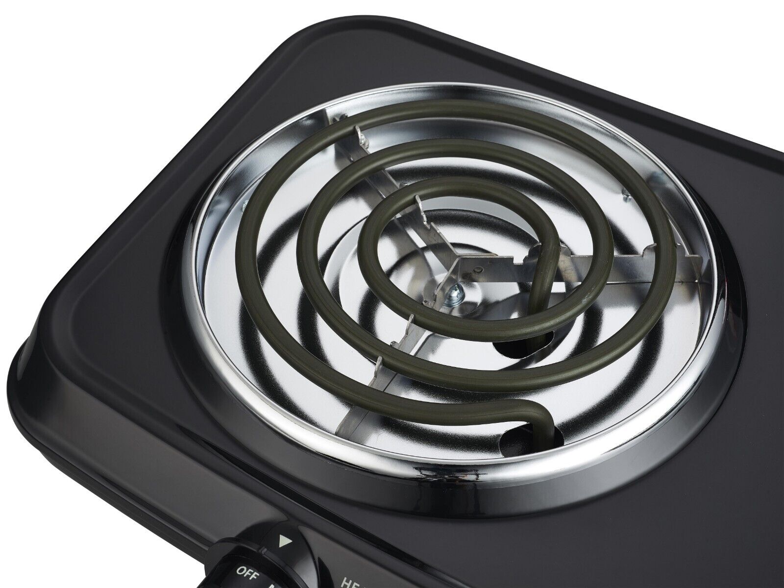 Portable Double Burner, 120V - 1800W, Electric burners, Black - Fresh Stock Dated February 2026