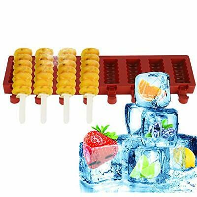 8 Cavity Ice Cream Mold Silicon Molds Ice Cube Tray With Popsicle Molds Ice - Fresh Stock Dated December 2025