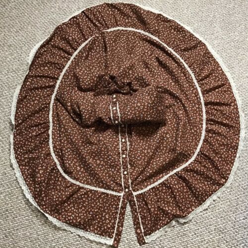 Vintage Brown Calico Prairie Skirt Sz 11 - Fresh Stock Dated February 2026