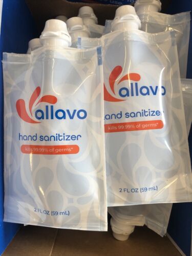 Allovo Hand Sanitizer - 24 pack - Pouches 2 OZ - Made in USA - Fresh Stock Dated February 2026