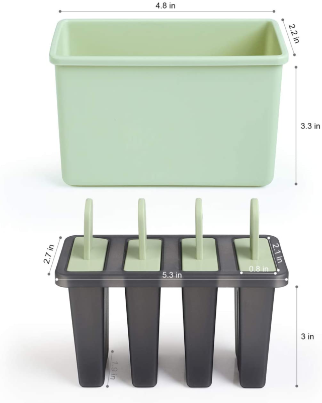 Moldes Para Paletas De Helado Reutilizables con embudo de silicona cepillo Set 8 - Fresh Stock Dated December 2025