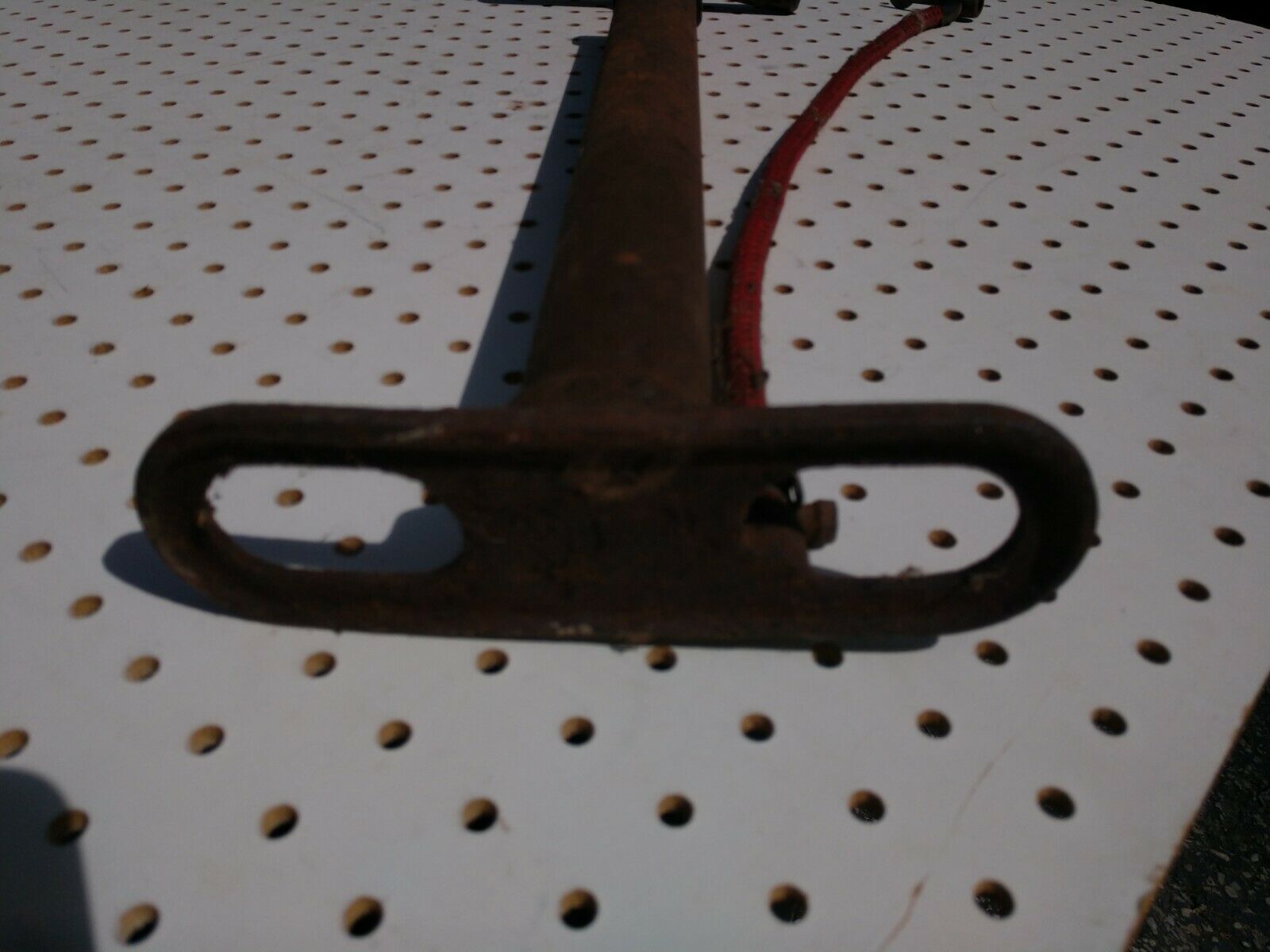 Vintage Bicycle/Auto Tire Hand Air Pump, Wood Handle, Cast Iron, Parts or Repair - Fresh Stock Dated December 2025