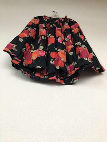 Vintage 1950s Black And Red Orange Floral Skirt Size Small - Fresh Stock Dated February 2026