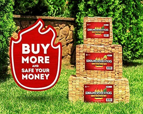 Kindling Wood 500 pc Better Than Fatwood Fire Starter Sticks - for Indoor and - Fresh Stock Dated December 2025