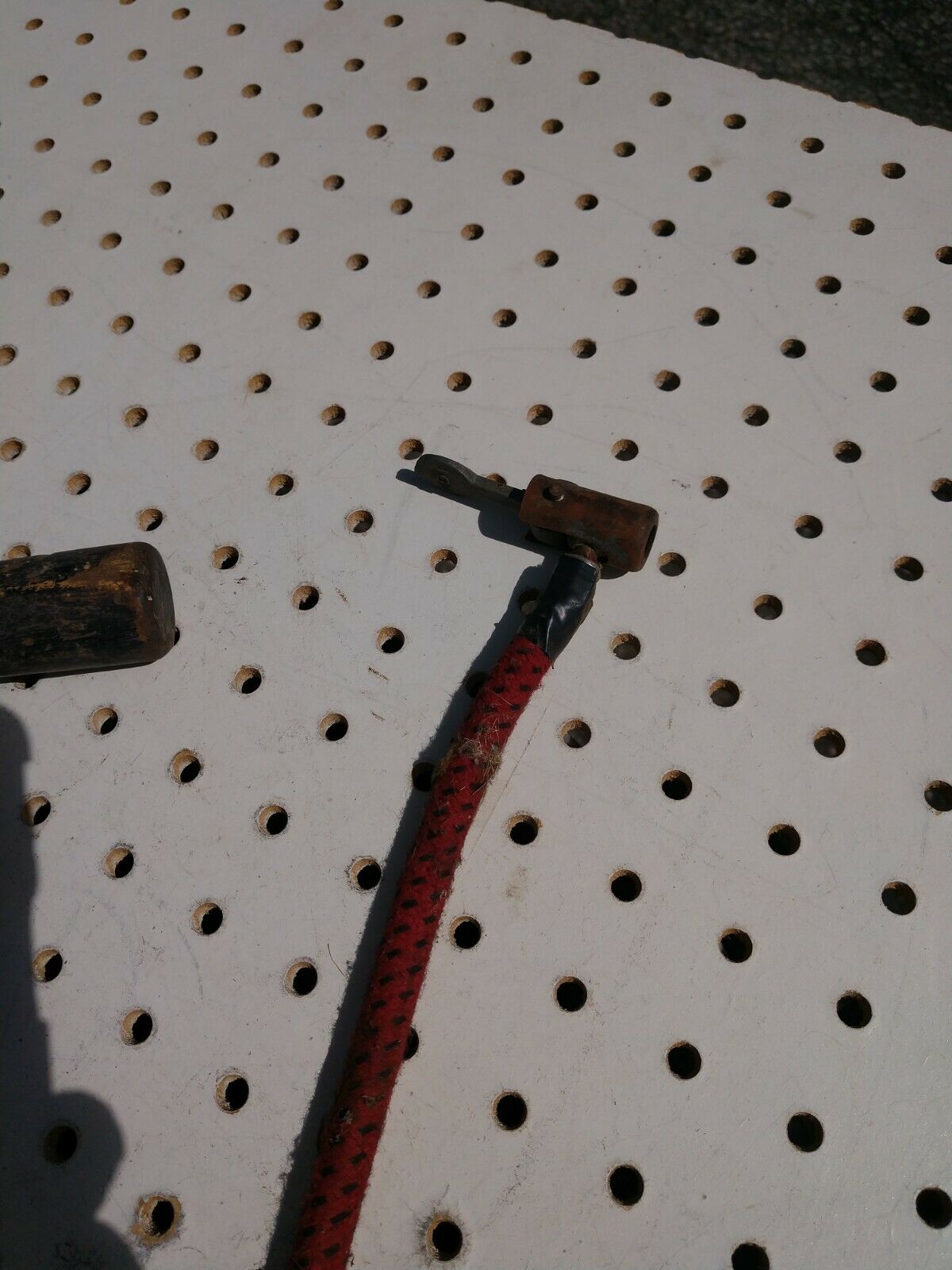 Vintage Bicycle/Auto Tire Hand Air Pump, Wood Handle, Cast Iron, Parts or Repair - Fresh Stock Dated December 2025