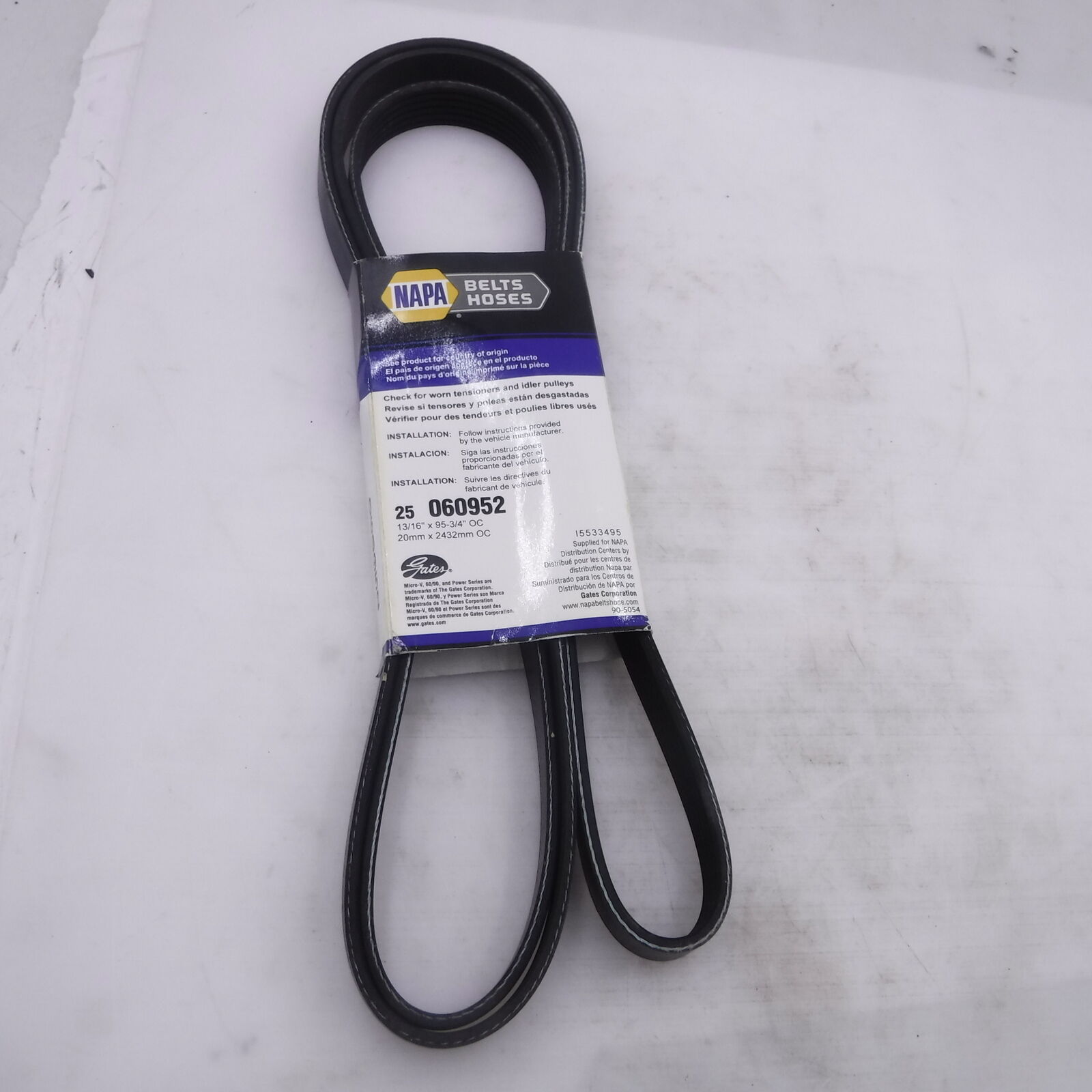 Napa 25-060952 Micro-V Serpentine Belt for 1999-2006 Chevy Express - Fresh Stock Dated February 2026