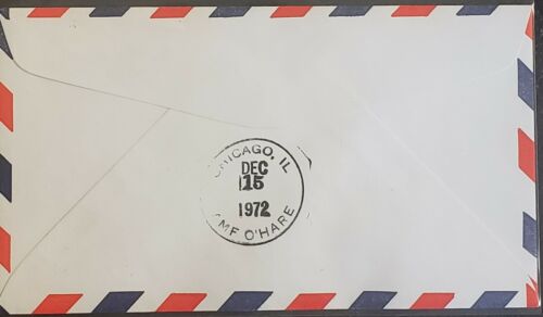 Pan Am Kingston Jamsica 1972 FFC Chicago Flight Cover - Fresh Stock Dated December 2025