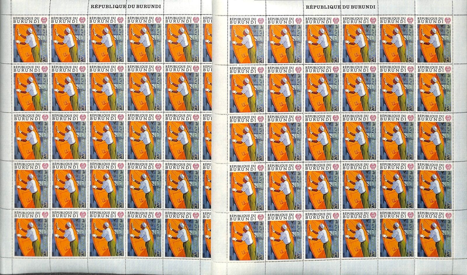 [OP998] Burundi 1969 lot of 6x 4 sheets very fine MNH - Fresh Stock Dated December 2025