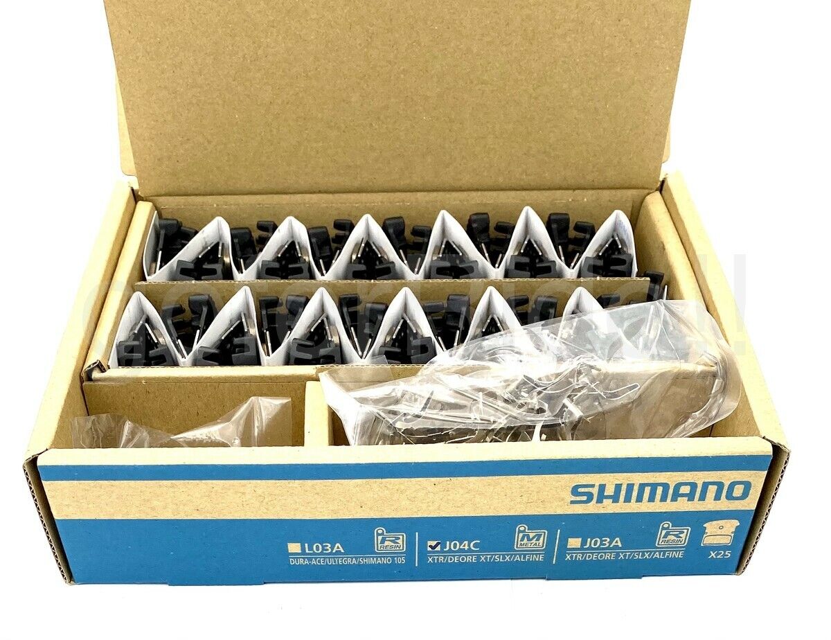 Shimano XTR,XT M9000/M8000 J04C Metal Disc Brake Pads W/Fin ICE TECH 1/2 Pair - Fresh Stock Dated February 2026
