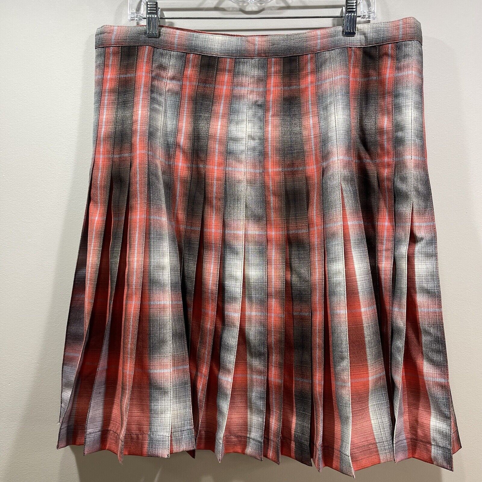 PENDLETON Vintage 100% Virgin Wool Reversible 360 Pleated Tartan Plaid Skirt 18 - Fresh Stock Dated March 2026