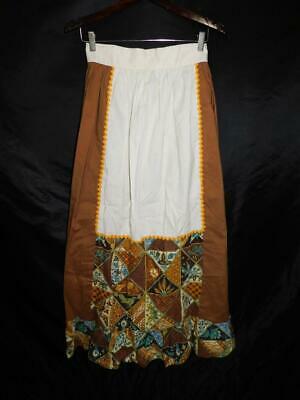 Vintage 70s Mr B XS S Brown Orange Blue Maxi Skirt Prairie Boho High Waist Long - Fresh Stock Dated February 2026