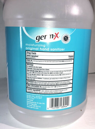 SHIP SAME BUS DAY Germ-X Original No-Water Moisturizing Hand Sanitizer 1ea 128oz - Fresh Stock Dated February 2026