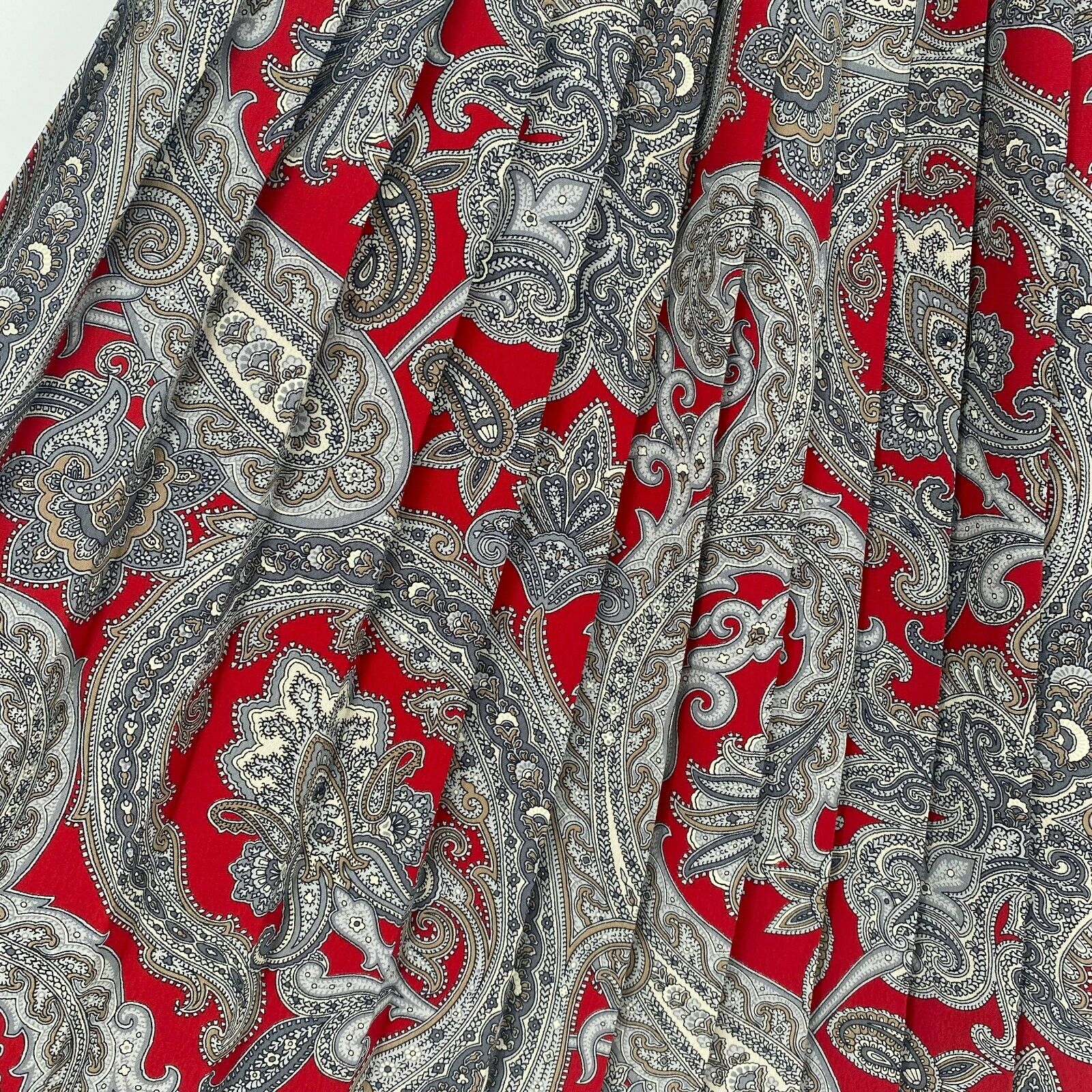 Vintage Alfred Dunner Paisley Skirt Size 12 Pleated Midi Length Elastic Waist - Fresh Stock Dated February 2026