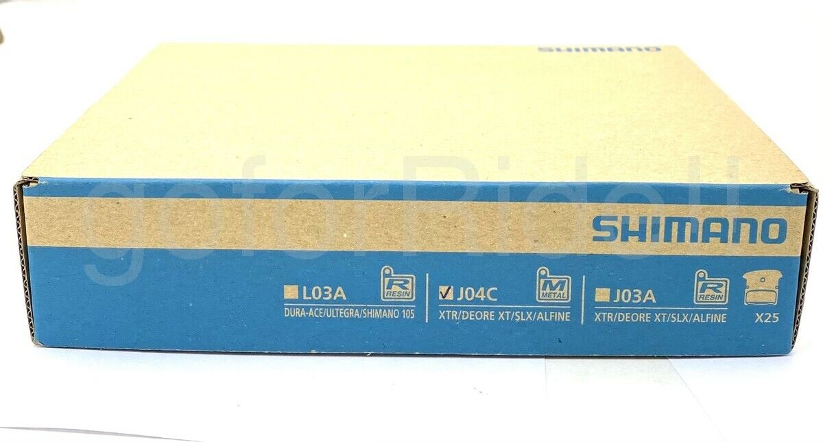 Shimano XTR,XT M9000/M8000 J04C Metal Disc Brake Pads W/Fin ICE TECH 1/2 Pair - Fresh Stock Dated February 2026