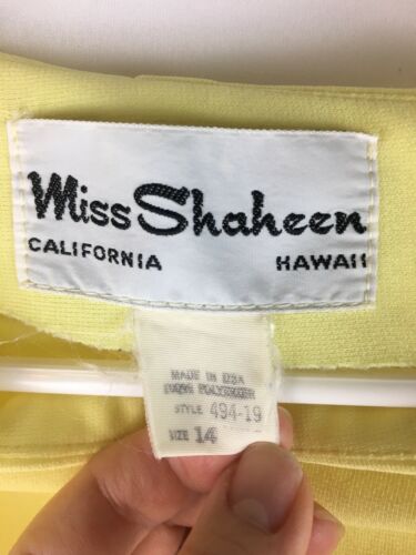 VTG 70s BOHO HAWAIIAN MISS SHAHEEN FLORAL PRINT Yellow MAXI SKIRT  SZ:14 - Fresh Stock Dated February 2026