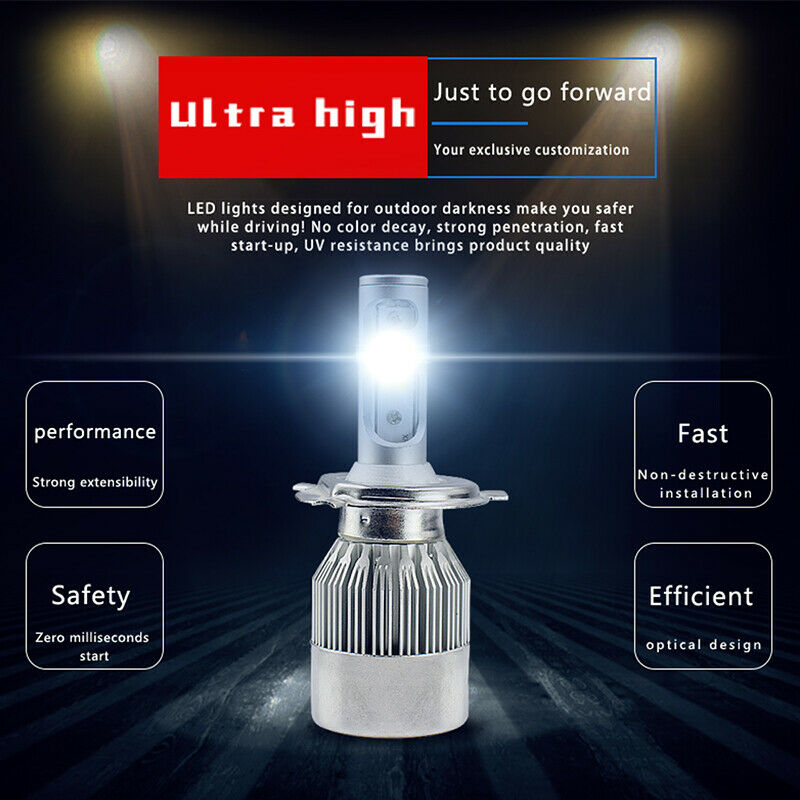 New 36W White COB LED Headlights For Honda GL1200A Aspencade 84-87 Goldwing 1200 - Fresh Stock Dated February 2026