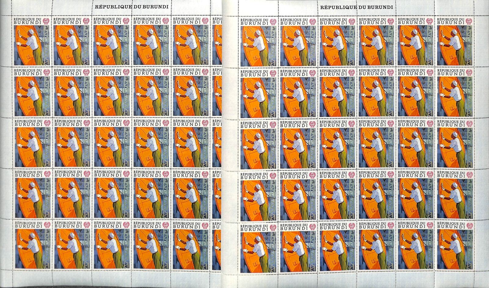 [OP998] Burundi 1969 lot of 6x 4 sheets very fine MNH - Fresh Stock Dated December 2025