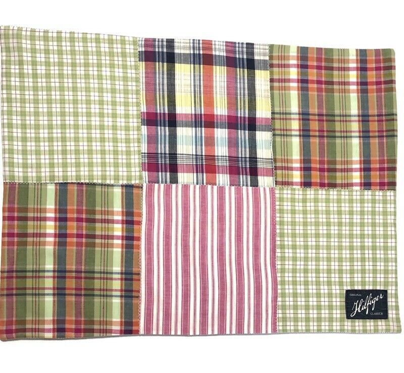 Tommy Hilfiger Madras Patchwork Shams Pair Standard Plaid 26 X 19 Farmhouse - Fresh Stock Dated December 2025