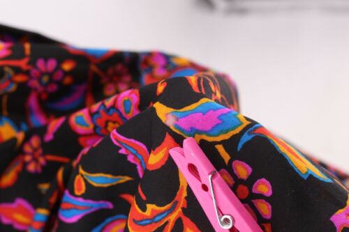 vintage 70s Yves Saint Laurent Black Velvet wool challis print maxi skirt 23