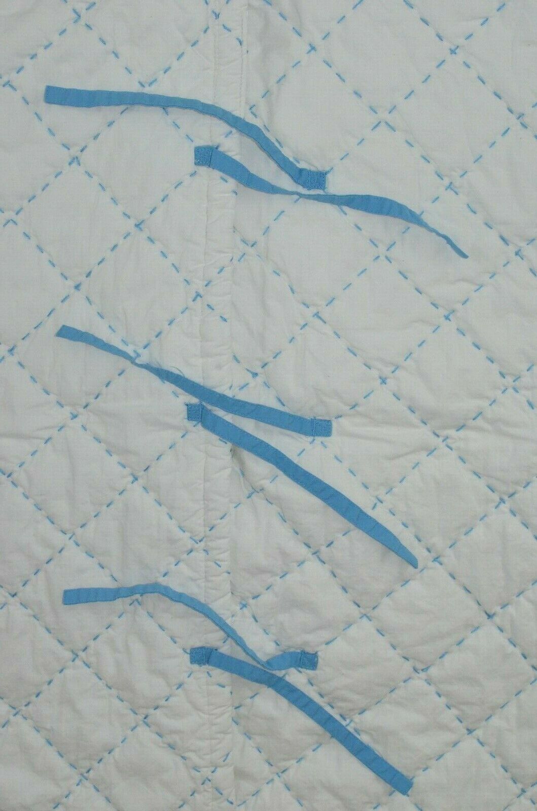 Pottery Barn Kids Sky Blue White Quilted Euro Sham Diamond Stitch Square GUC! - Fresh Stock Dated January 2026