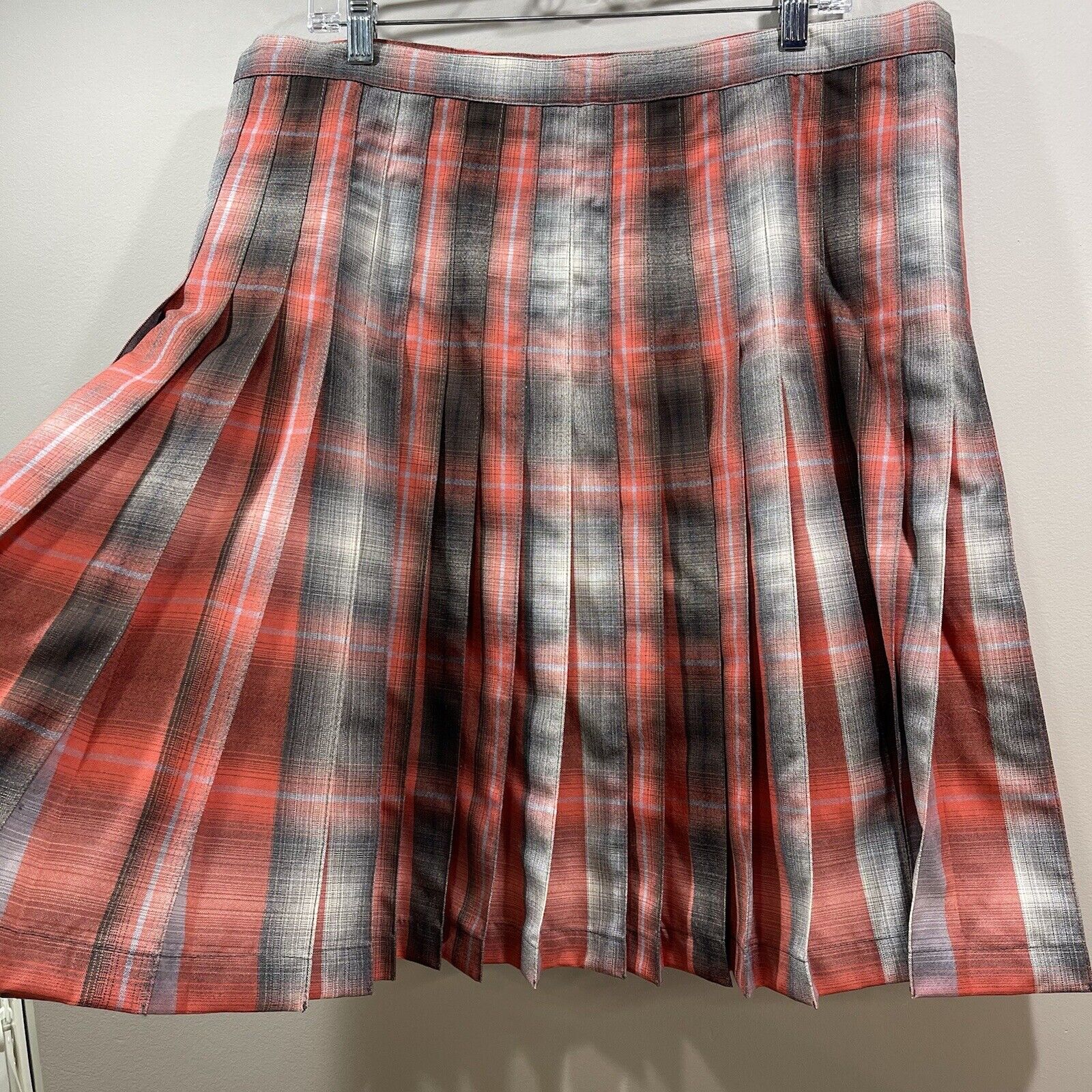 PENDLETON Vintage 100% Virgin Wool Reversible 360 Pleated Tartan Plaid Skirt 18 - Fresh Stock Dated March 2026